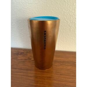 Starbucks Dining 2022 Starbucks Gold Copper Siren Mermaid Tumbler Mug Cup 12oz